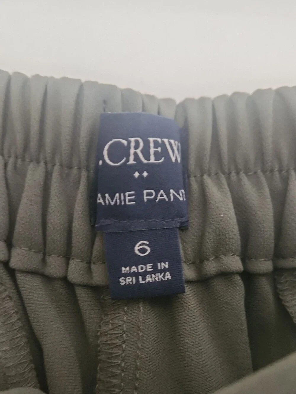 J. Crew Factory Olive-Style V-Waist Capris